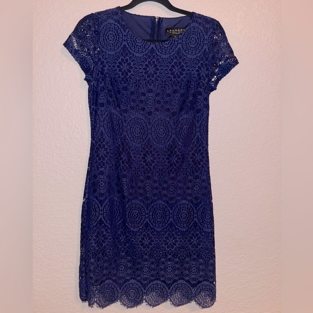 Laundry by Shelli Segal navy dress